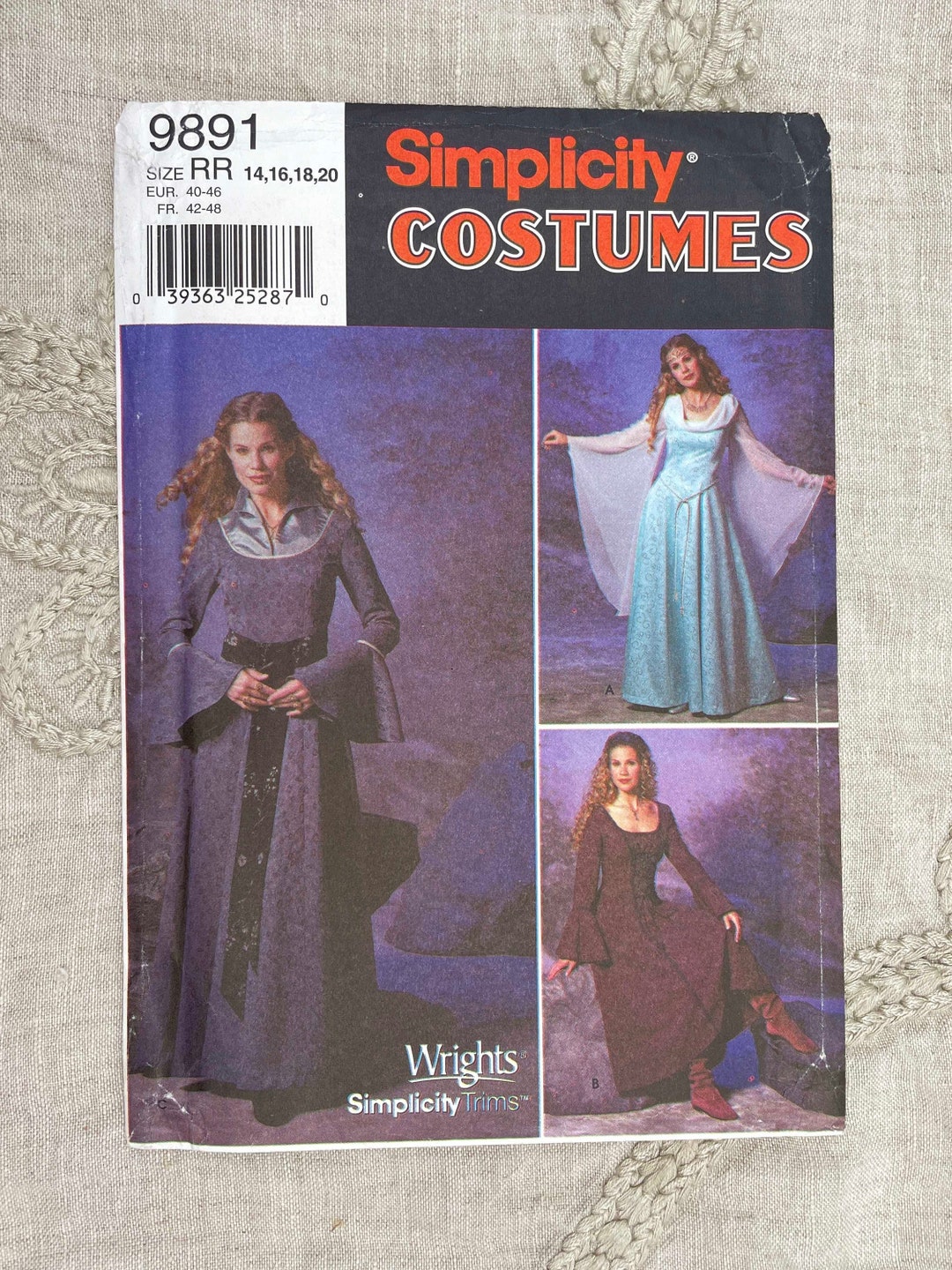 Simplicity 9891 Medieval Fantasy Costume Pattern With Angel - Etsy