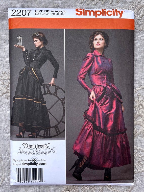 Simplicity 1819 Misses Victorian Steampunk Costume Pattern 6-12 or 14-22 