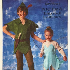 Simplicity 7784 - Adult Size Tinkerbell and Peter Pan Disney Costume Pattern - Size Large (40-42&quot;) - Uncut (FF)