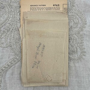 Advance Pattern 4162 Original 1940s Teen Fashion Dress Pattern Size 14 ...