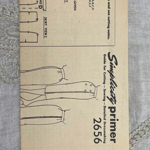 Simplicity 2656 1950s One Yard Faux Wrap Pencil Skirt Pattern Hip 33 Uncut FF image 3