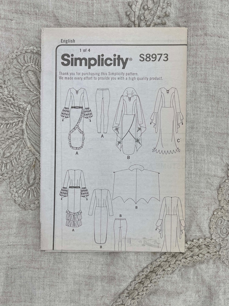 Simplicity 8973 - Bodycon Vampire, Siren, Witch and Addams Family Style ...