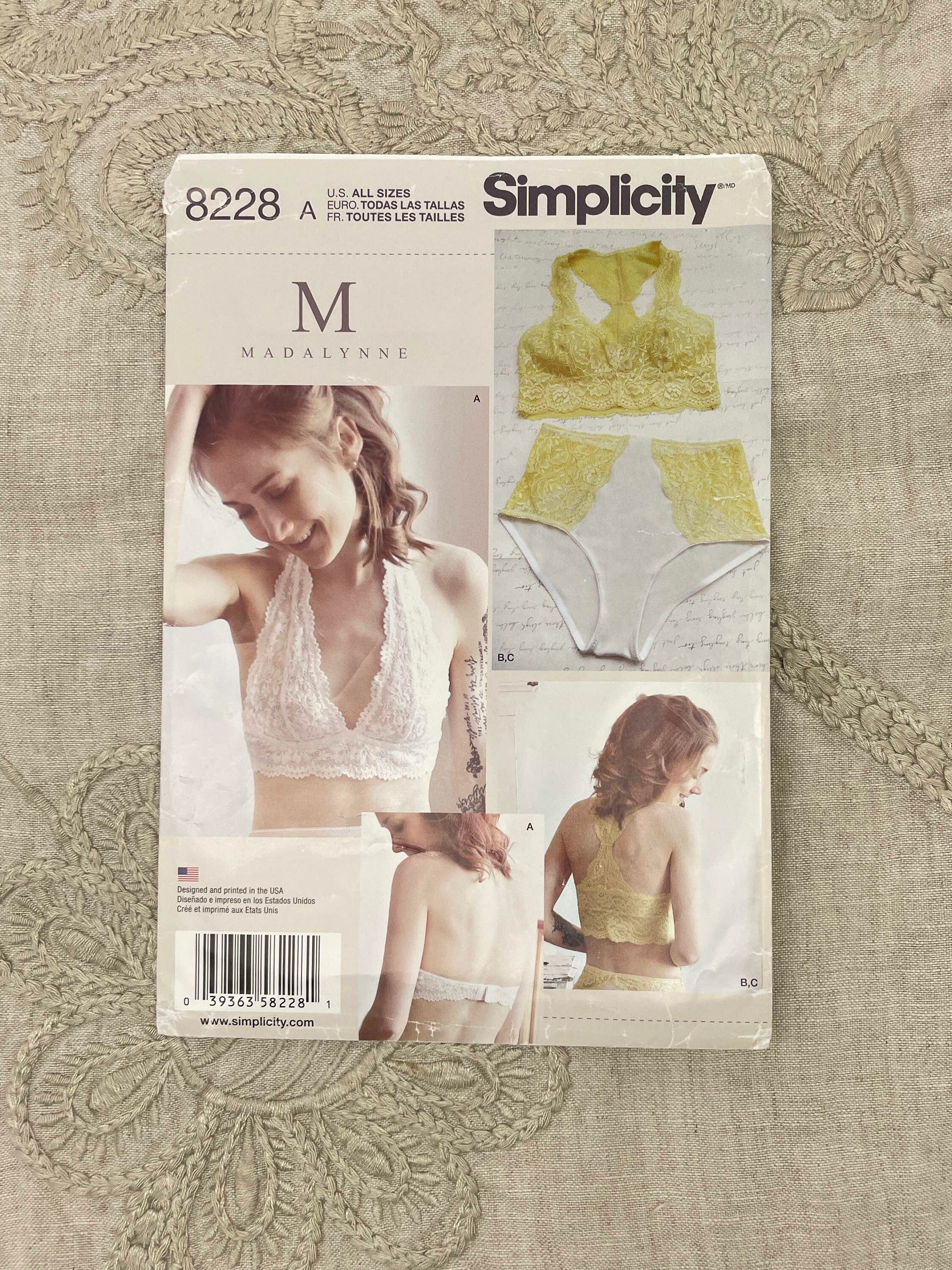 Uncut Simplicity Sewing Pattern 749 8228 New Misses' Soft Cup Bras