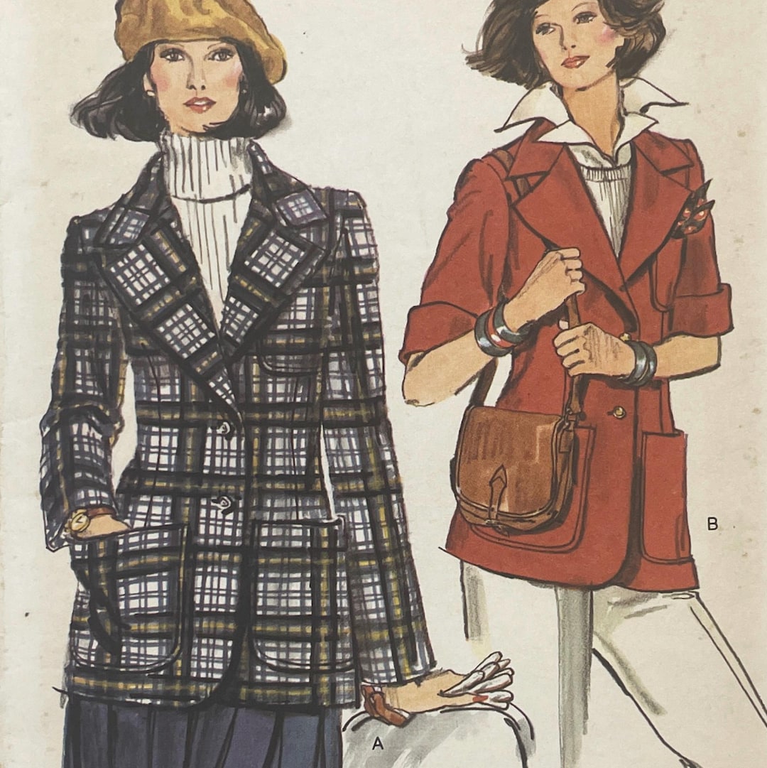 9567 Vogue 9567 - 1970s Long or Short Sleeve Blazer Jacket Sewing Pattern ...