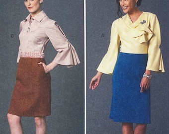 McCall's 7245 - Dress with Pleated Sleeves and Pencil Skirt Pattern - Size 14-22 (36-44") - Uncut (FF)