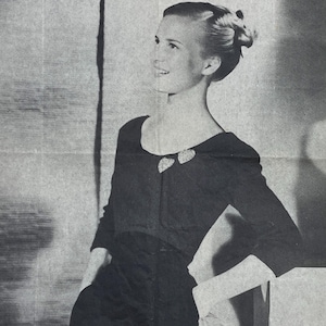 Ladies' Home Journal 2381 - Dzianinowy sweter baletowy z głębokim dekoltem od Beattie - Rozmiar 12-16 - Oryginalny wzór ulotki