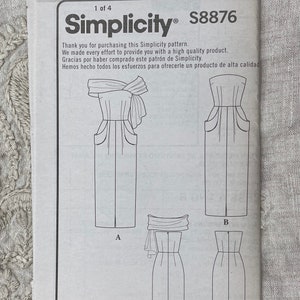 Simplicity 8876 1940s Reissue Vintage Dress and Stole Pattern 20-28 42-50 Uncut FF image 3