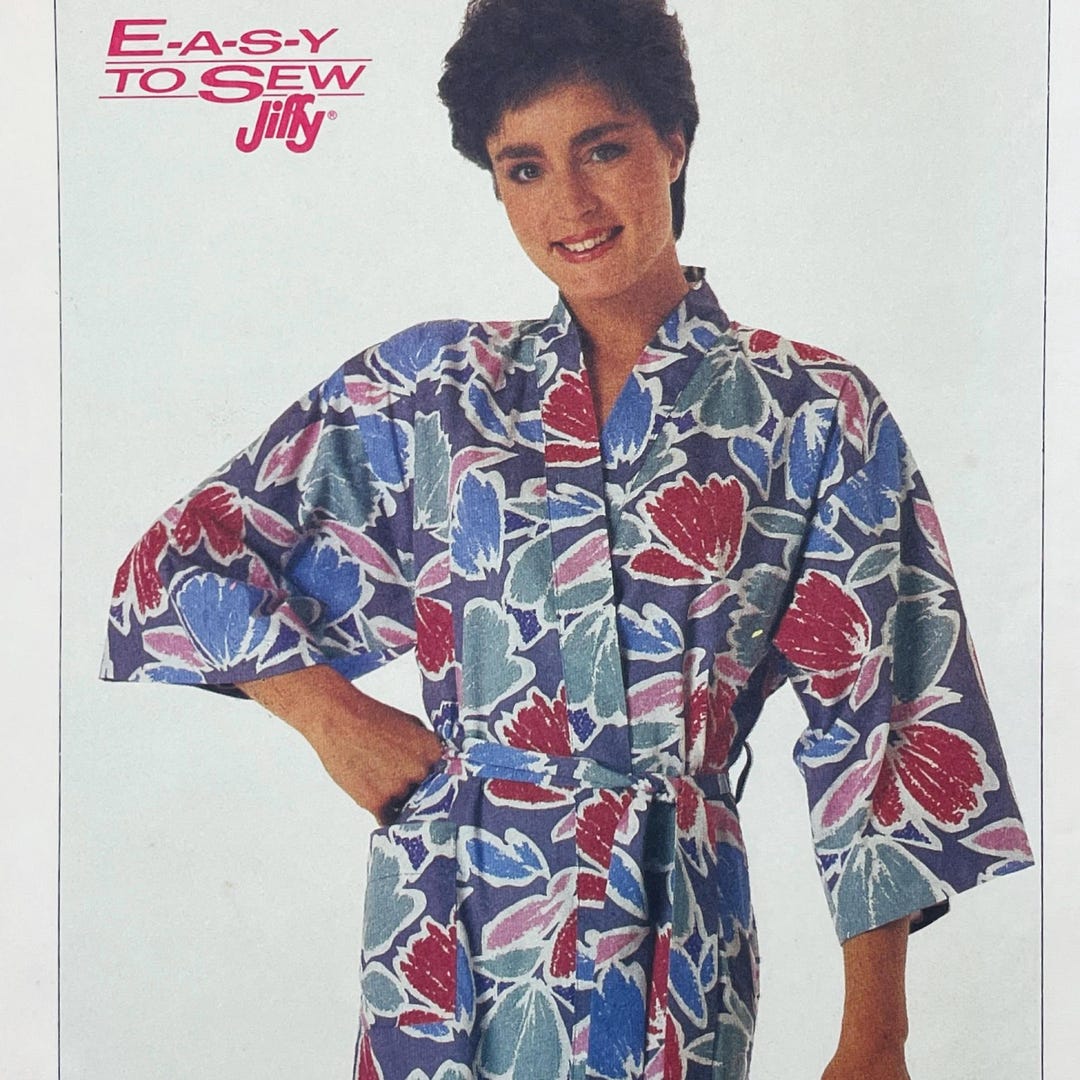 Short Robe Pattern Sewing Simplicity 0017 Short Jiffy Kimono Robe Sewing Pattern - Size XS-L (b30 ...