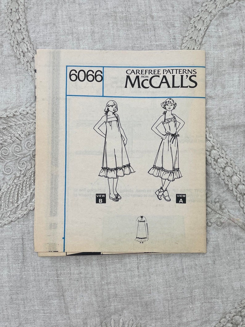 McCall's 6066 1970s Easy Halter Sundress Pattern Size 6-8 30.5-31.5 Uncut FF image 3