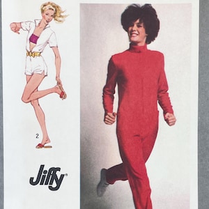 Einfachheit 9332 - 1970er Jahre Jiffy Zipper Jumpsuit und Romper Schnittmuster - Größe 32.5&quot; - Uncut (FF)