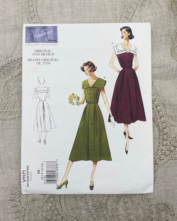 ワンピース widing pattern dress V1950 (PDF) | Misses' Dress by Badgley Mischka | Vogue Patterns