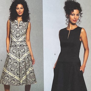 Vogue 2900 - Donna Karan New York 2000&#39;s Dress Pattern - Size 6-10 (30.5-32.5&quot;) - Uncut (FF)