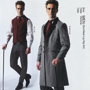 McCall's 7003 - Men's Victorian / Edwardian Coat, Vest, Tie and High Waisted Pants Pattern - Size S-XXL (34-52") - Uncut (FF)