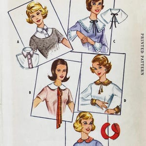 McCall&#39;s 2404 - Rare 1960 Wardrobe of Collars and Cuffs Pattern - One Size - Uncut (FF)