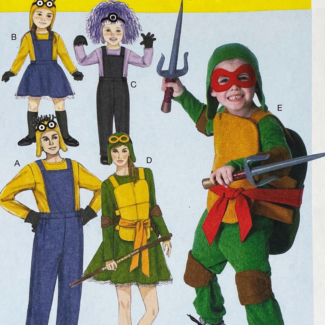 Mccall's 7214 Cartoon Character Sewing Pattern With Mutant Turtles and ...