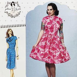 Simplicity 9292 - Gertie Cheongsam Inspired Dress with Skirt Options Pattern - Size 6-14 or Size 14-22 - Uncut (FF)