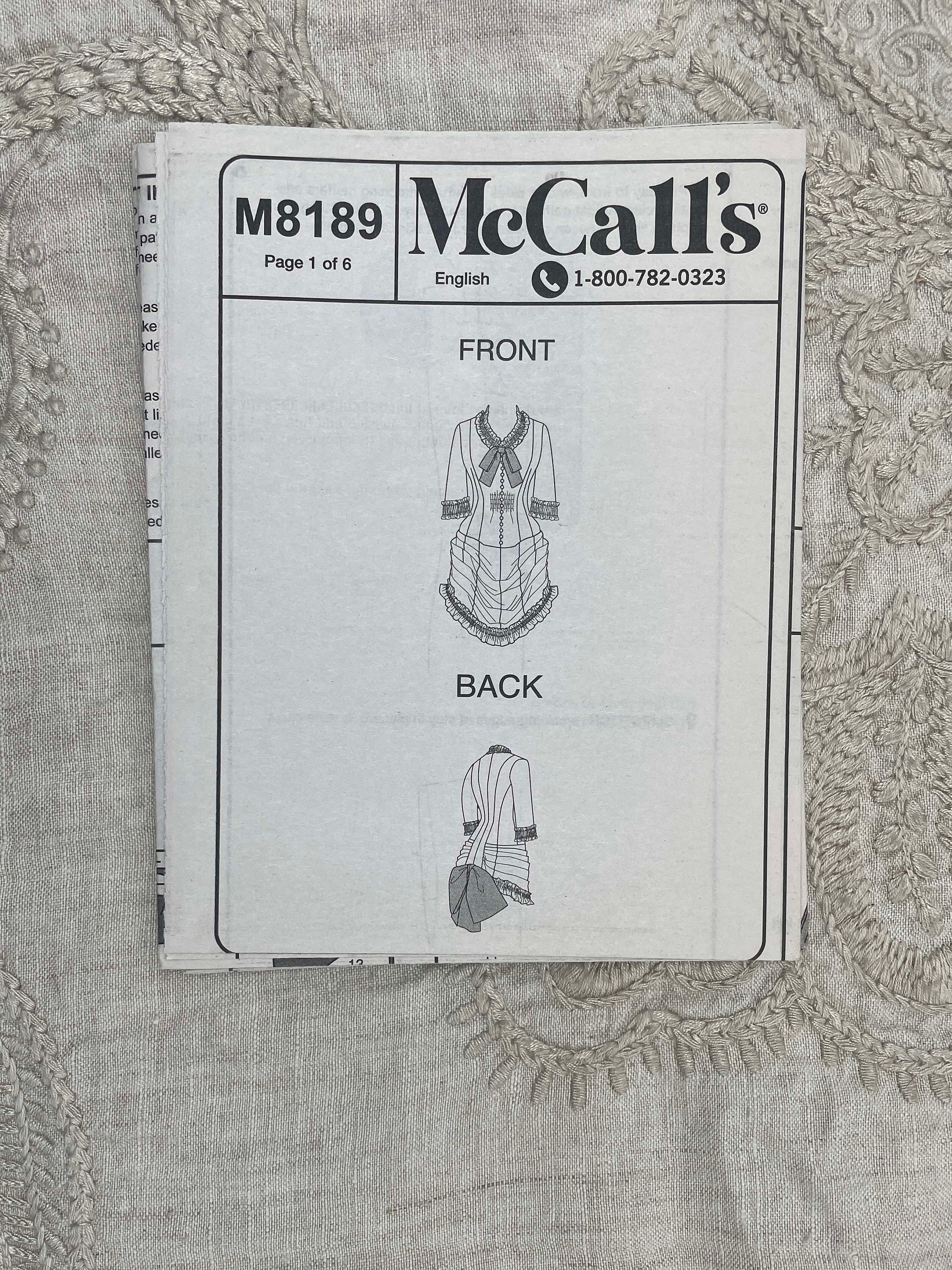 Mccall's 8189 Angela Clayton Victorian Blouse Pattern - Etsy