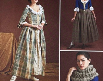 Simplicity 8161 - 18th Century Cosplay Pattern - Size 6-14 or 14-22 - Uncut (FF)