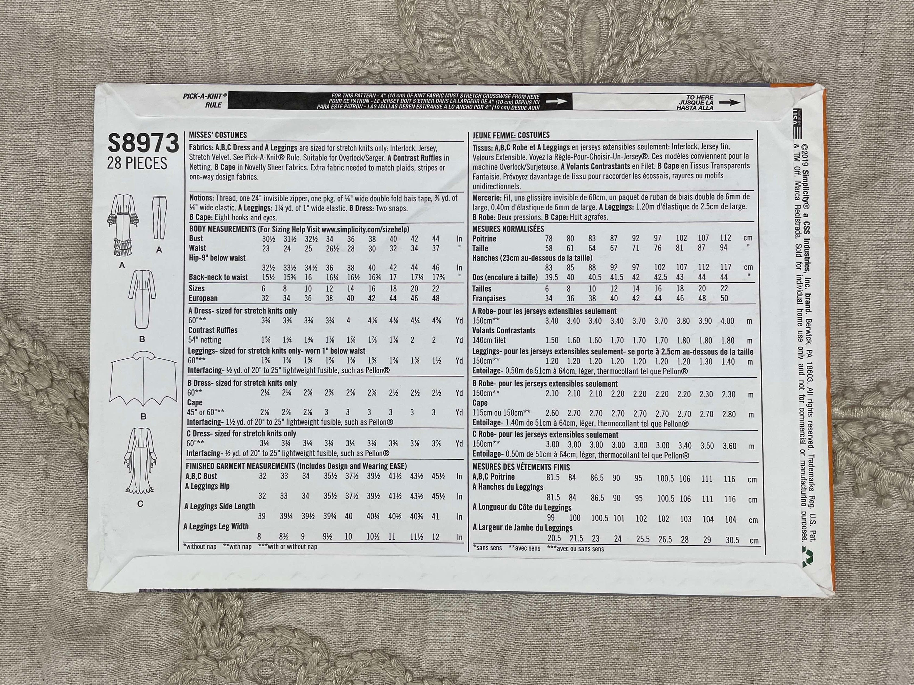 Simplicity 8973 - Bodycon Vampire, Siren, Witch and Addams Family Style ...