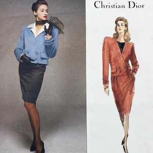 Vogue 2538 - Christian Dior Rare 1990 Double Breasted Skirt Suit