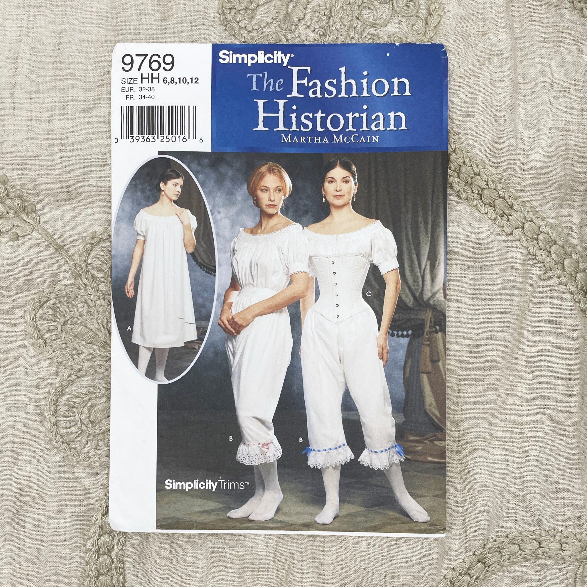 Pattern 9769 Simplicity 9769 Authentic Civil War Undergarments Sewing Pattern ...