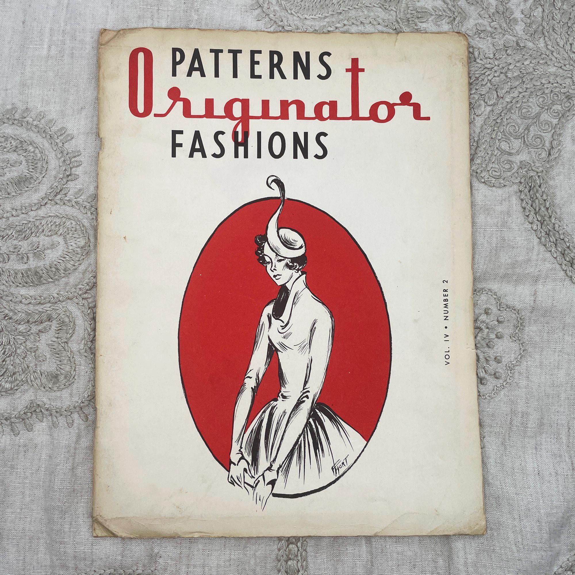 Origianl 1948 Originator Fashions Patterns Sketchbook - 2 Pages Have Been Colored