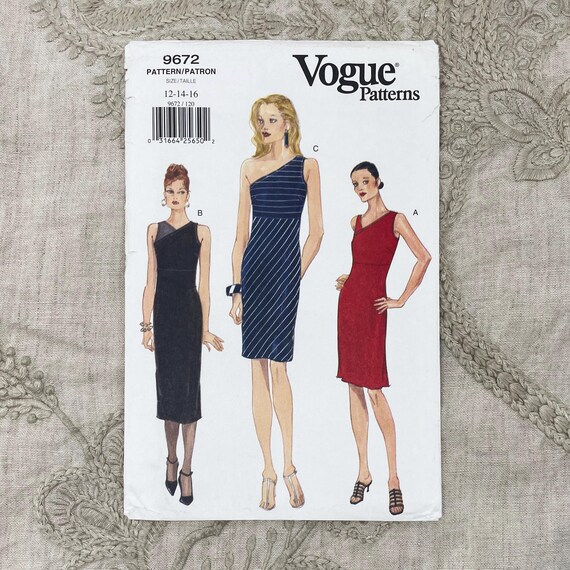vogue one shoulder dress pattern Amazon.com: Vogue V1616E5 Women's Close Fitting One Shoulder Formal Dress Sewing Pattern by Bellville Sassoon, Sizes 14-22, White : Arts, Crafts & Sewing