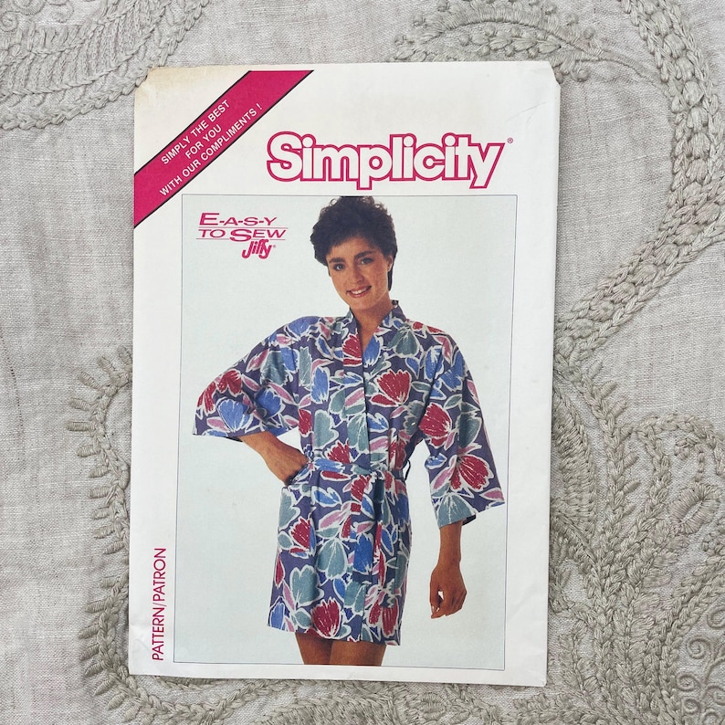Short Robe Pattern Sewing Simplicity 0017 Short Jiffy Kimono Robe Sewing Pattern - Size XS-L (b30 ...