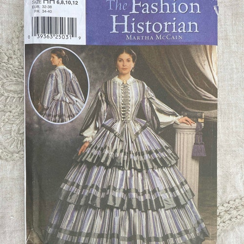 Simplicity 9761 Civil War Dress Pattern With Pagoda Bell Etsy