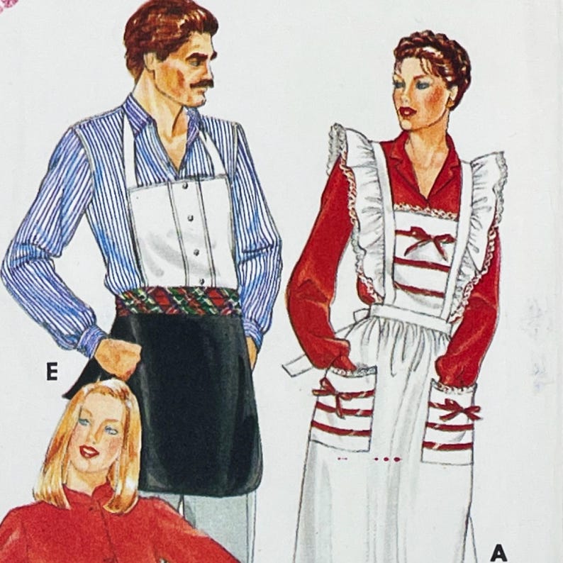 Style 4066 Pattern Butterick 4066 Vintage Misses' and Men's Aprons Sewing Pattern - Uncut ...