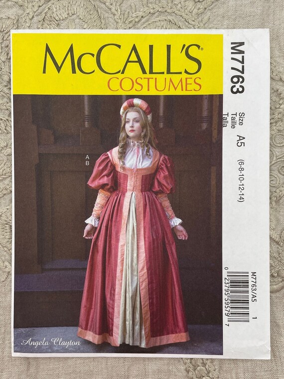 Mccall's 7763 Renaissance Dress and Skirt Pattern Size - Etsy