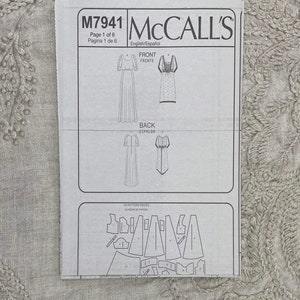 Mccall's 7941 Edwardian Overdress and Dress Pattern Size 6-14 or Size ...