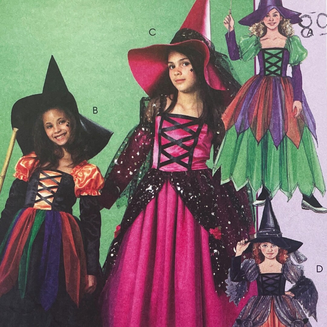 Mccall's 4947 Girls' Witch Dress Pattern With Tulle Skirts, Bustle and ...
