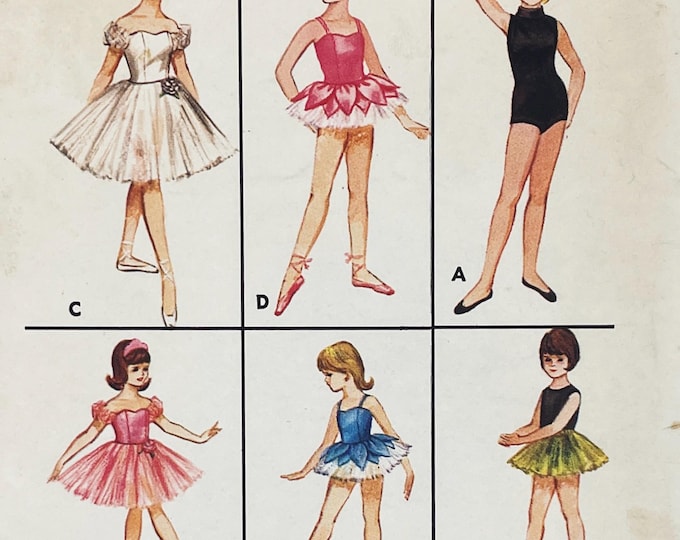 S3168 Pattern Butterick 3168 - 1960s Child's Dance and Ballet Costume Pattern - Size ...