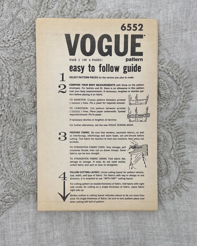 Vogue 6552 1960s Mod Two-Piece Dress and Jacket Pattern with Curved Seaming Details Size 10 31 Uncut FF image 4