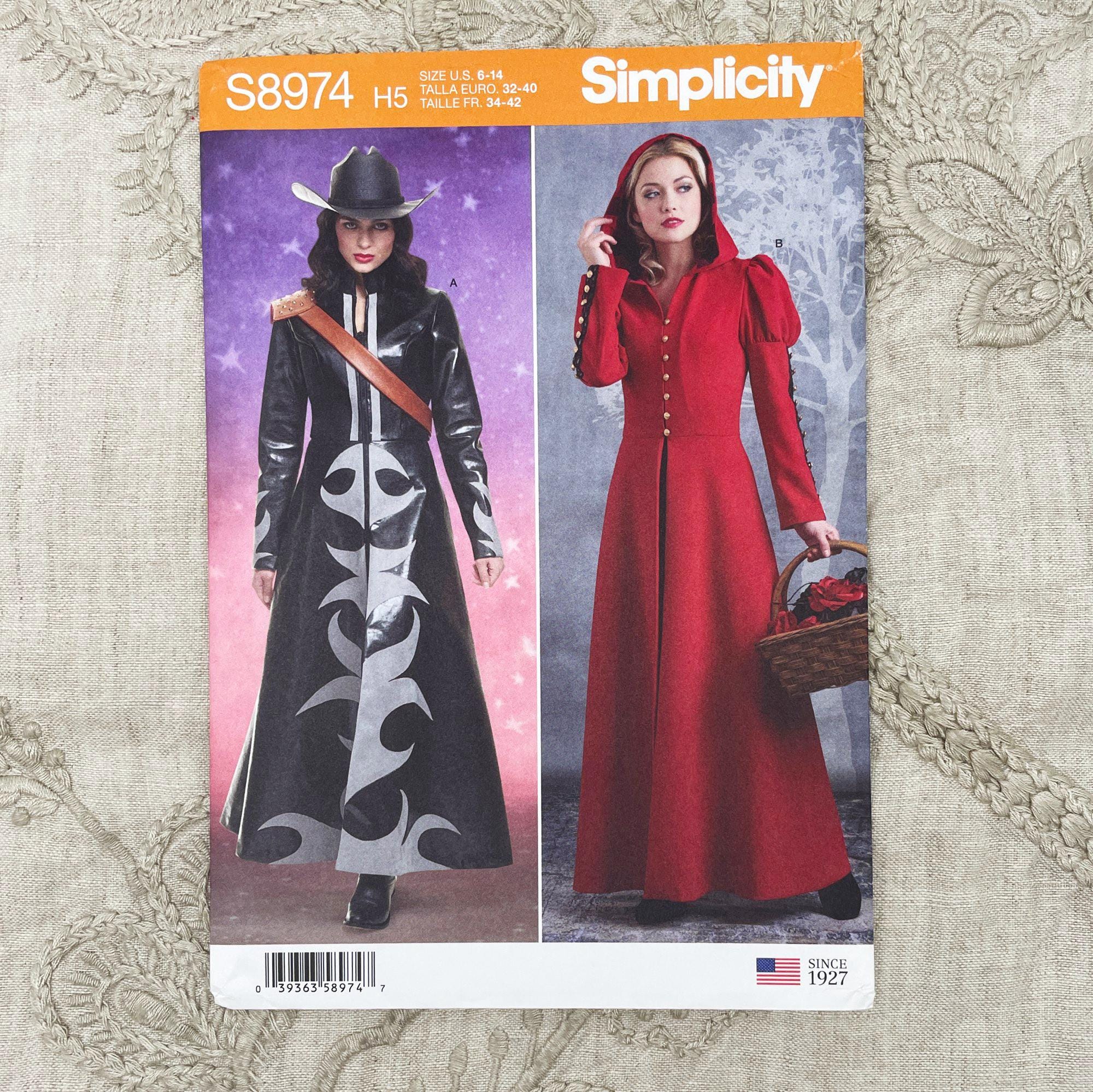 Simplicity 8974 Floor Length Hooded Cape Pattern - Size 6-14 (b30