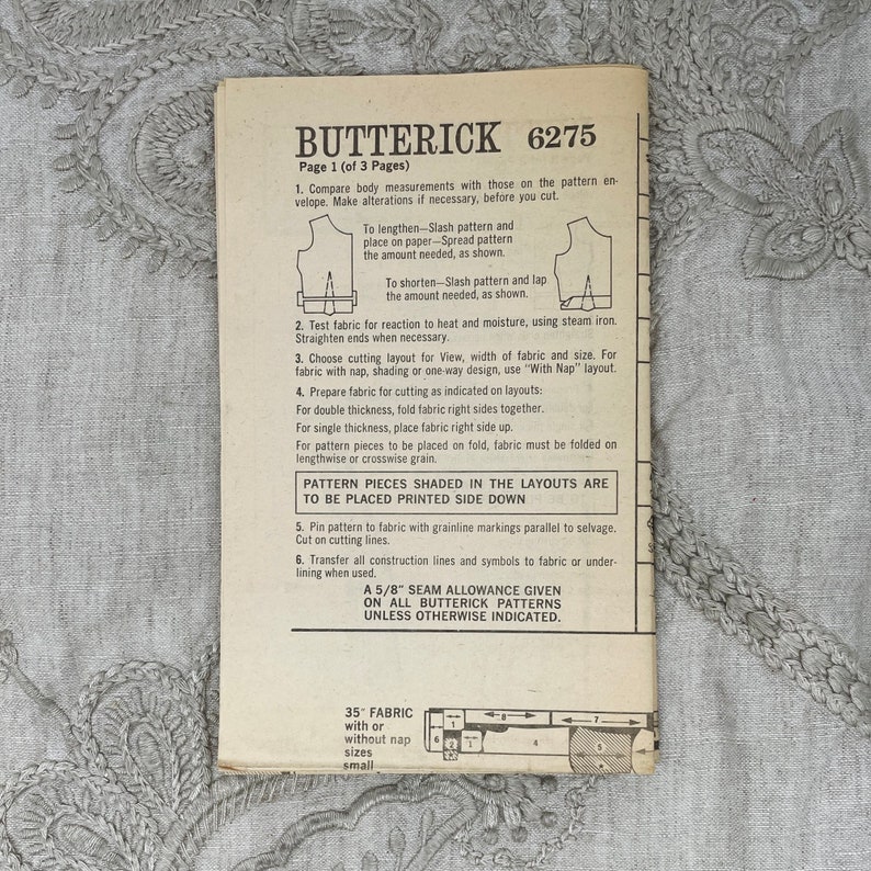 Butterick 6275 1970s Men's Full Length Robe Pattern Size Small 34-36 Cut image 4