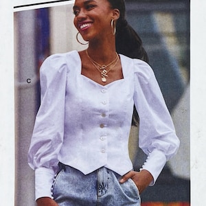 McCall&#39;s 8181 - blousepatroon met hartvormige mouwen en lange mouwen - maat 6-14 (30,5-36&quot;) - ongesneden (FF)