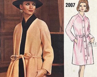 Vogue 2007 - Lanvin 1960s Paris Original A-line Coat Dress Pattern  - Size 18 (40") - Uncut (FF)