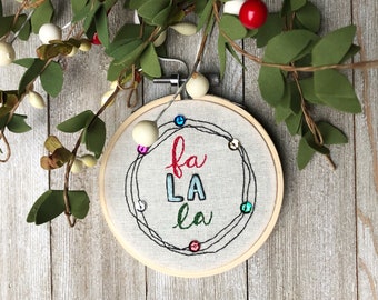 PDF Download Fa la la Ornament Embroidery Pattern