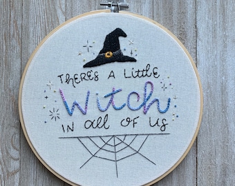 PDF Download Witchy Hoop Embroidery Pattern