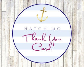 Matching Thank You Card - Printable DIY