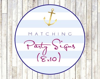 Matching 8x10 Party Sign - Printable DIY