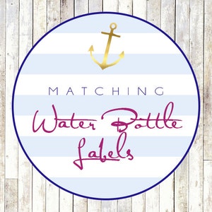 Matching Water Bottle Labels - Printable DIY
