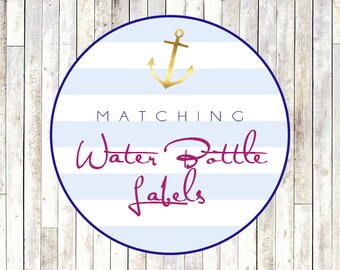 Matching Water Bottle Labels - Printable DIY