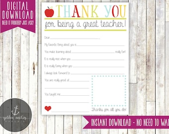 Teacher Questionnaire - Perfect for Teacher Appreciation Week - Virtual Teacher Appreciation - All About My Teacher