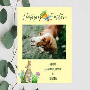 Instant Download Print Yourself Spring Easter Greeting Family Easter Card Online Card Canva Easter Greeting Card Easter Invitation