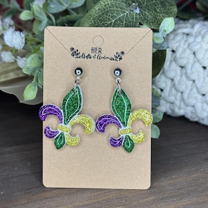 Mardi Gras Earrings
