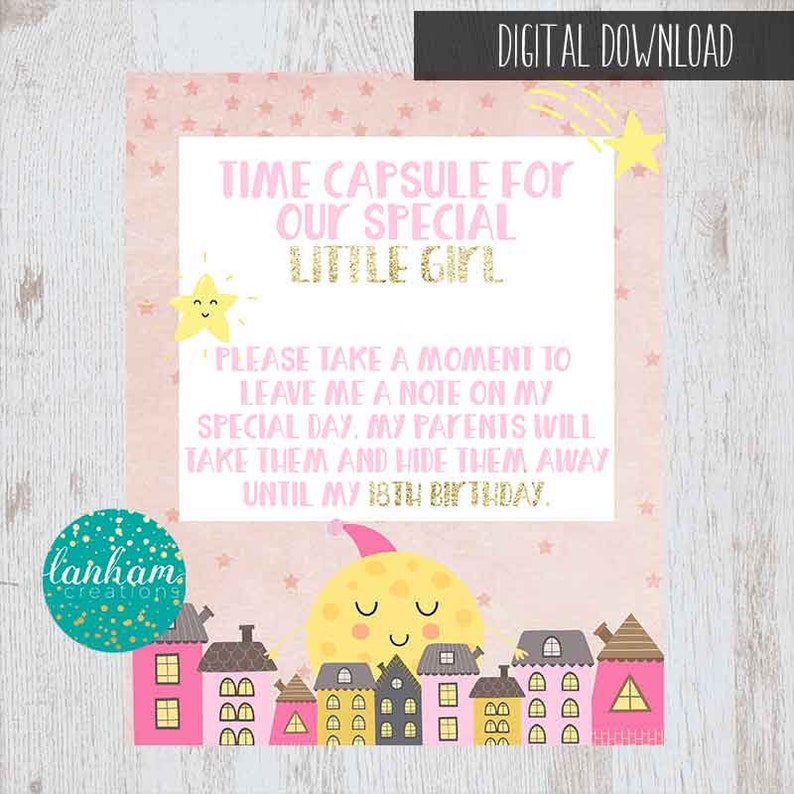 Birthday Decor, Birthday Party, Time Capsule, Printable, Star Birthday image 5