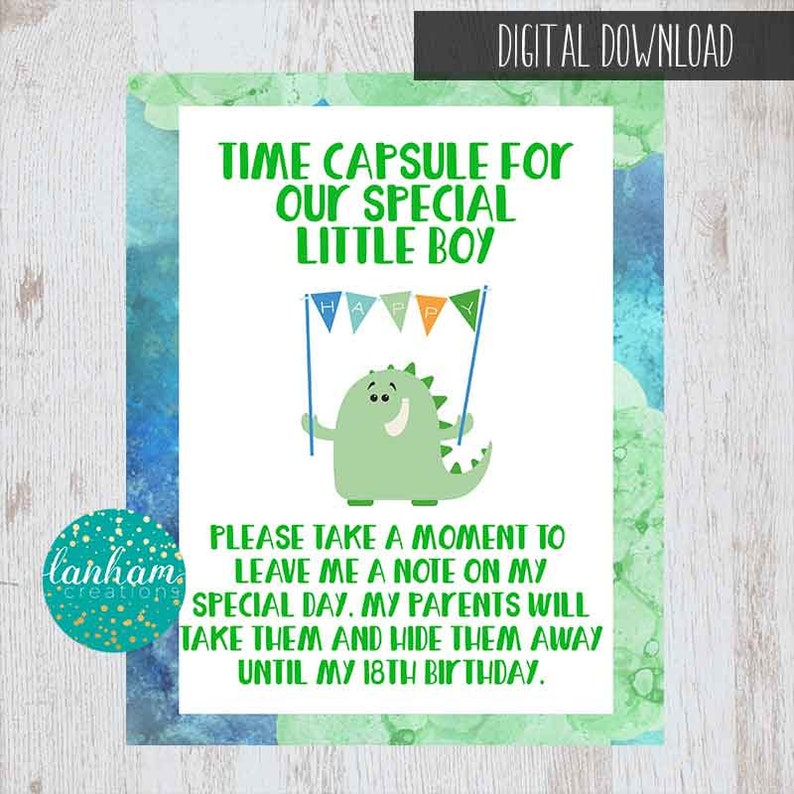 Time Capsule, First Birthday, Time Capsule, Monster Birthday, Monster Party, Little Monster, Little Monster Party, Boy 1st Birthday image 4